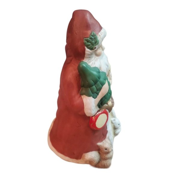 Vtg Hudson SANTA CLAUS CERAMIC FIGURINE MUSIC BOX Plays Here Comes Santa - Picture 6 of 7